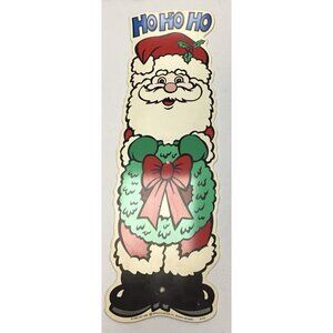 Vintage Y2K Christmas Outdoor Santa Let It Snow Sign Yard Art 1998